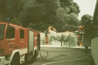 Großbrand der Firma Sedda in Wallern